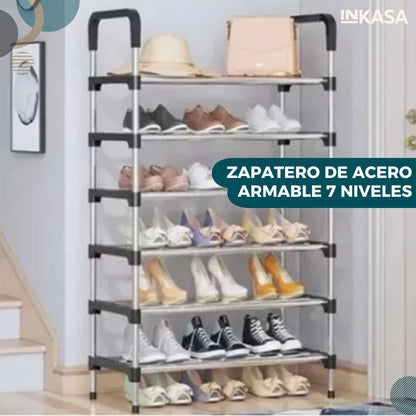 Zapatero de acero armable 7 niveles