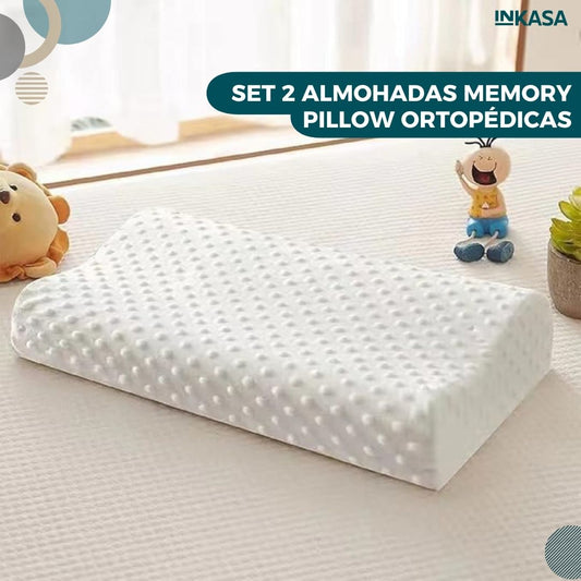 Set 2 Almohadas Memory Pillow ortopédicas