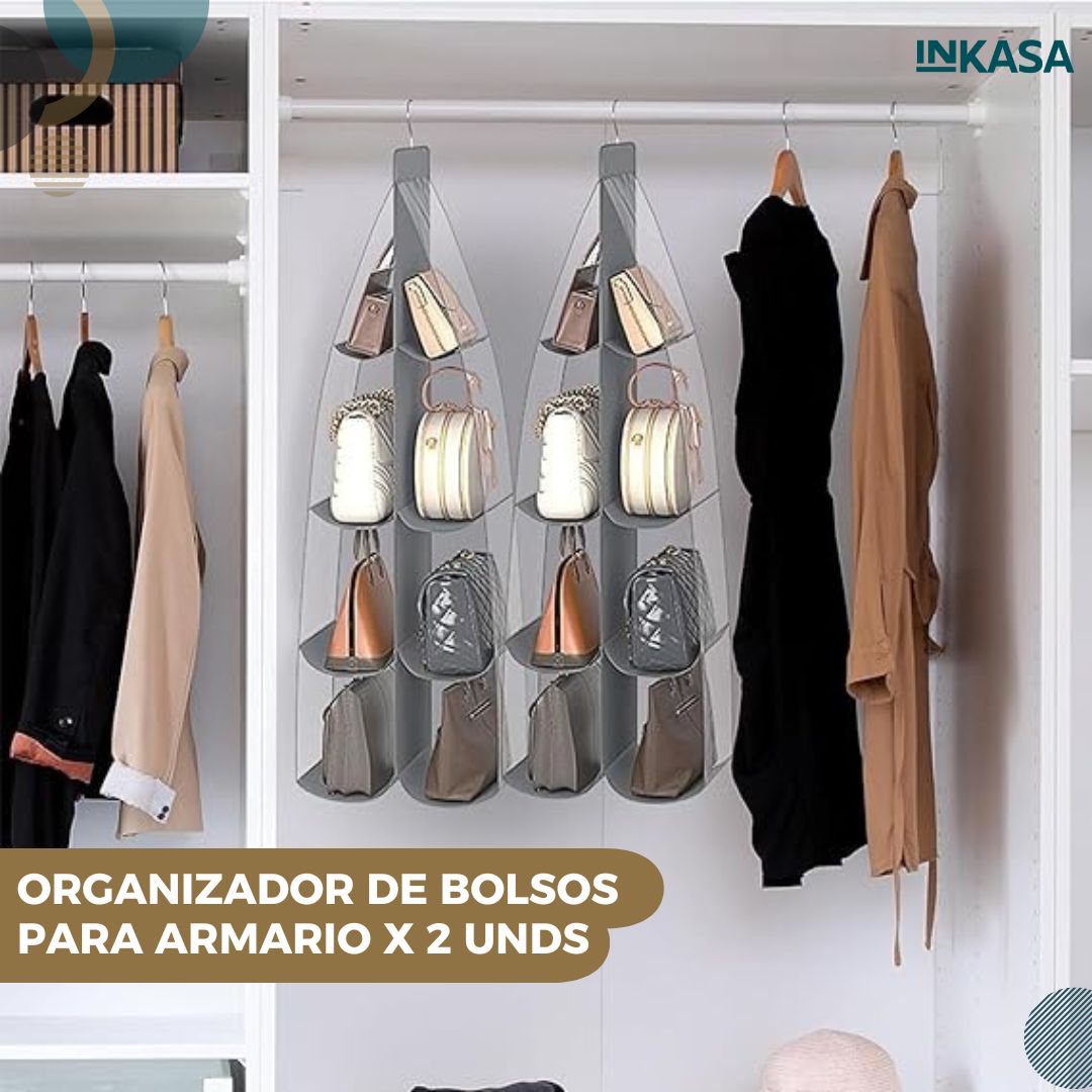 Organizador de bolsos para armario x 2 unds