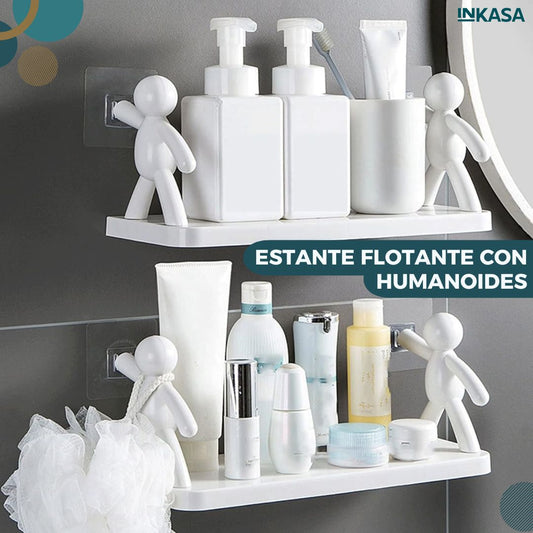 Estante flotante con humanoides