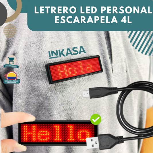 Letrero Led Personal Escarapela 4L
