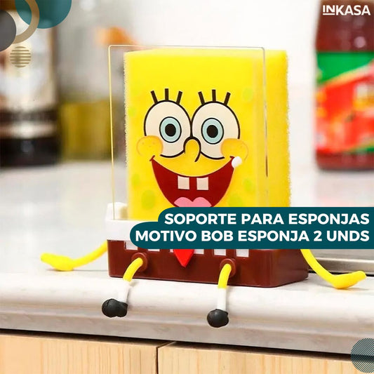 Soporte para esponjas motivo Bob Esponja 2 unds