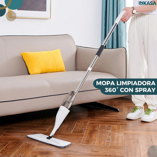 Mopa limpiadora 360° con spray