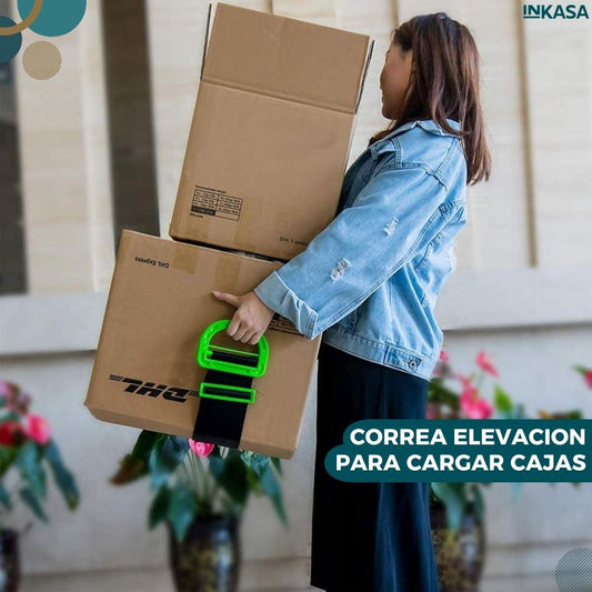 Correa elevación para cargar cajas