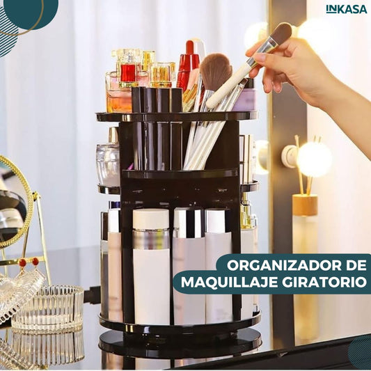 Organizador de maquillaje giratorio