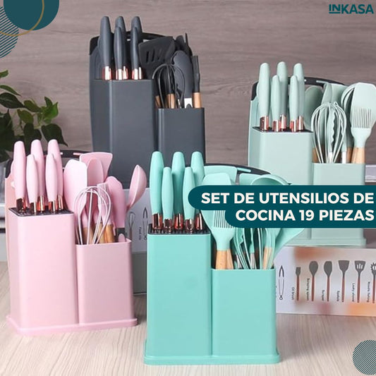 Set de utensilios de cocina 19 piezas