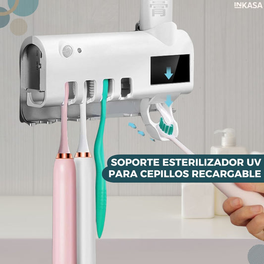 Soporte esterilizador UV para cepillos recargable