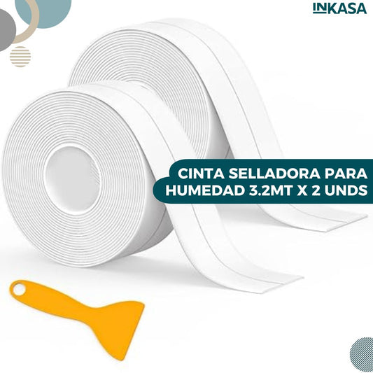 Cinta selladora para humedad 3.2mt X 2 unds Rosada