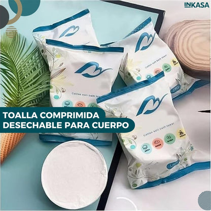 Toalla comprimida desechable para cuerpo