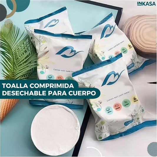 Toalla comprimida desechable para cuerpo
