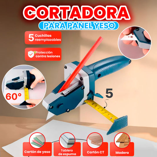 🧰Cortador panel yeso con cinta métrica: Trabajo limpio y sencillo con la herramienta 2 en 1