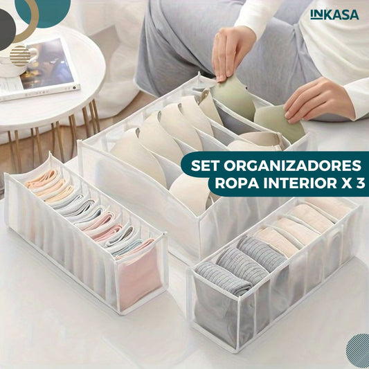 Set Organizadores Ropa Interior x 3