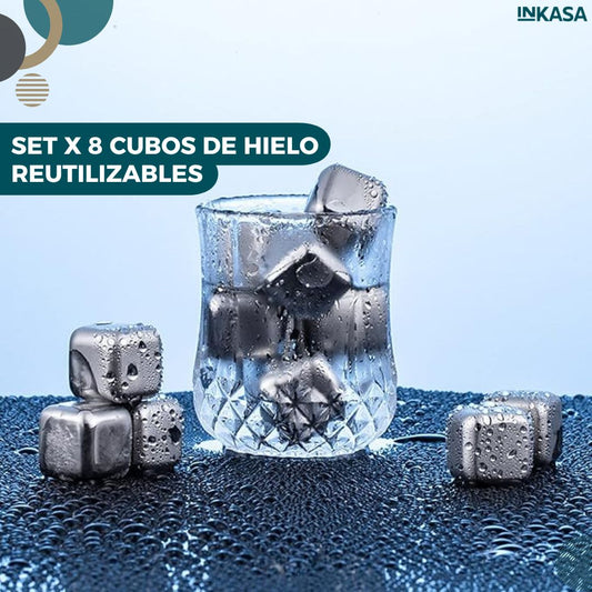 Set x 8 cubos de hielo reutilizables