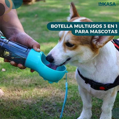 Botella multiusos 3 en 1 para mascotas
