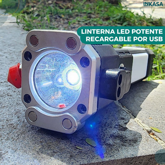 Linterna led potente recargable por USB