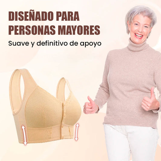Brasier Sin Costura PACK X3: Con cierre frontal para personas mayores👩‍🦳