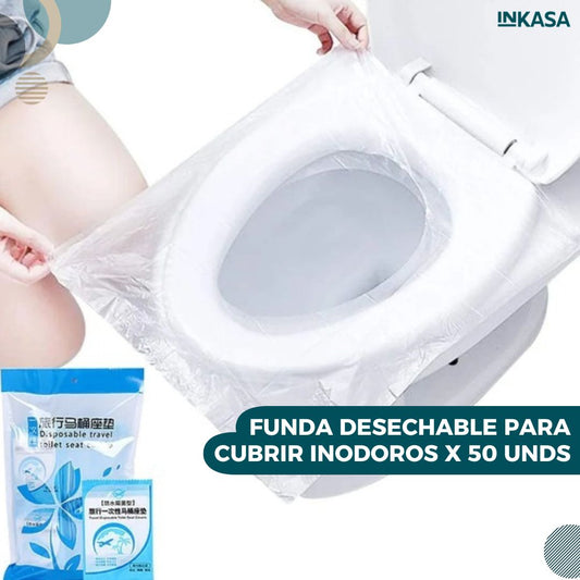 Funda desechable para cubrir inodoros x 50 unds