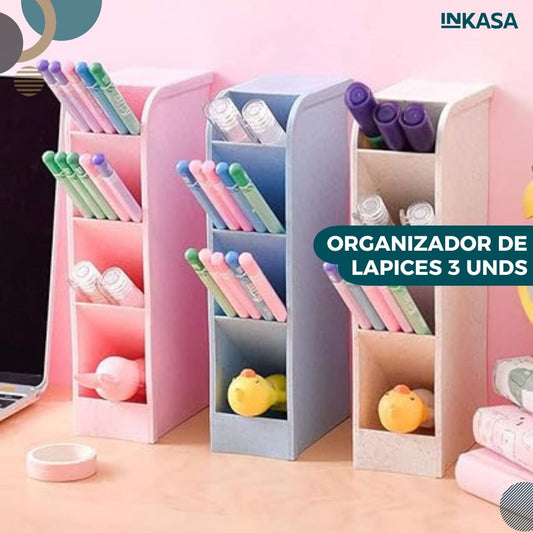 Organizador de lápices 3 unds