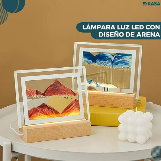 Lámpara luz led con diseño de arena