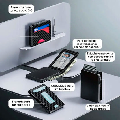 BILLETERA CON SEGURIDAD RFID ANTIROBO💯✔️
