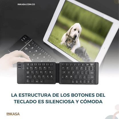 Teclado Bluetooth plegable portátil
