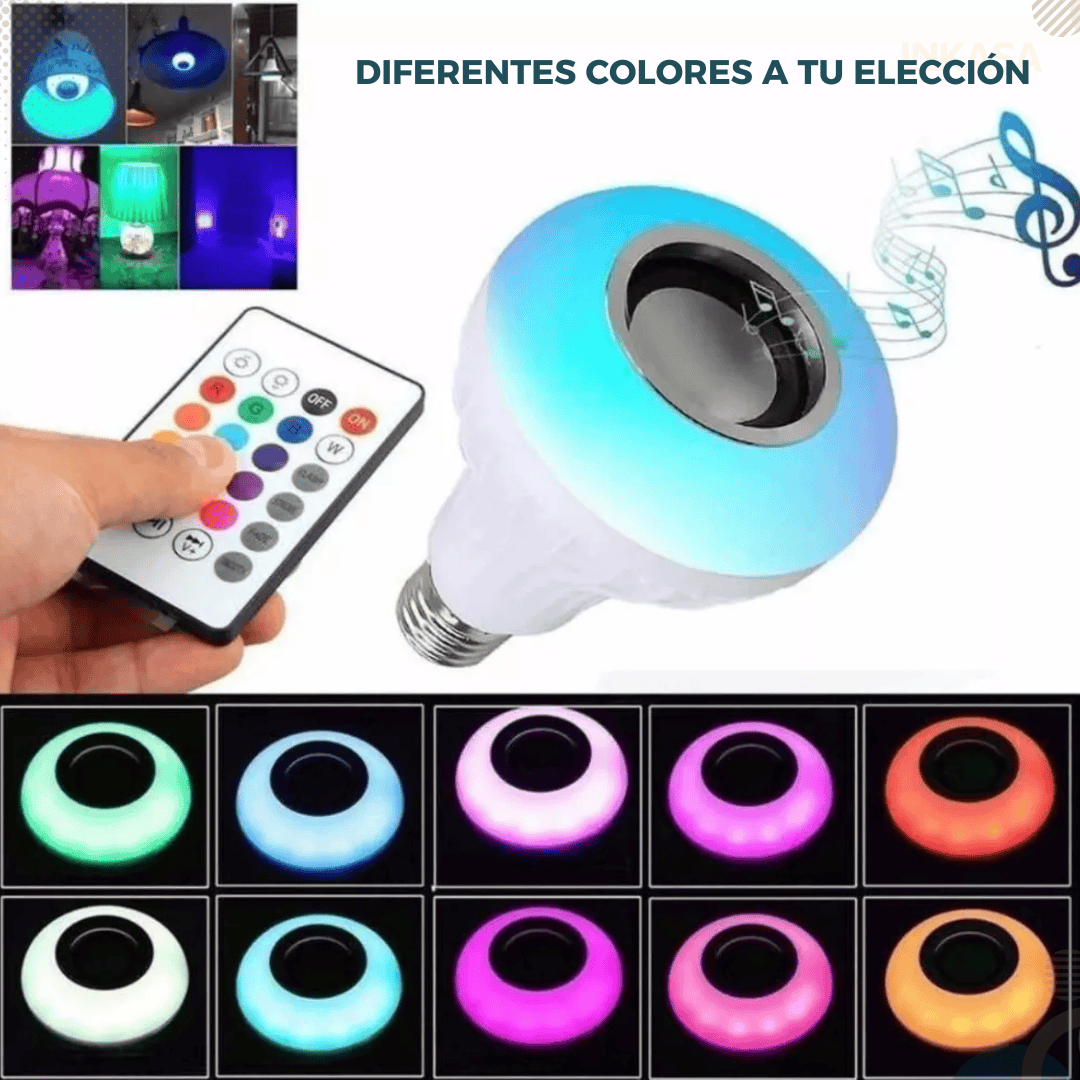 Bombillo Parlante Con Bluetooth Multicolores