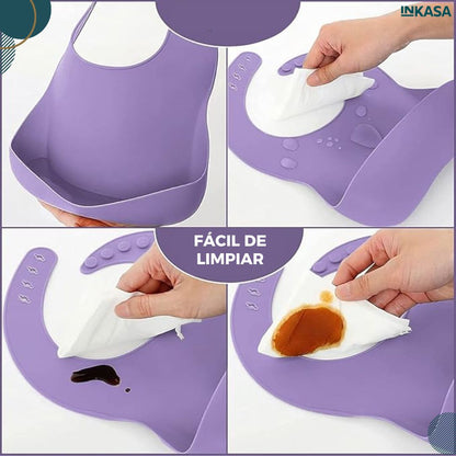 Set vajilla en silicona para bebé 5 piezas