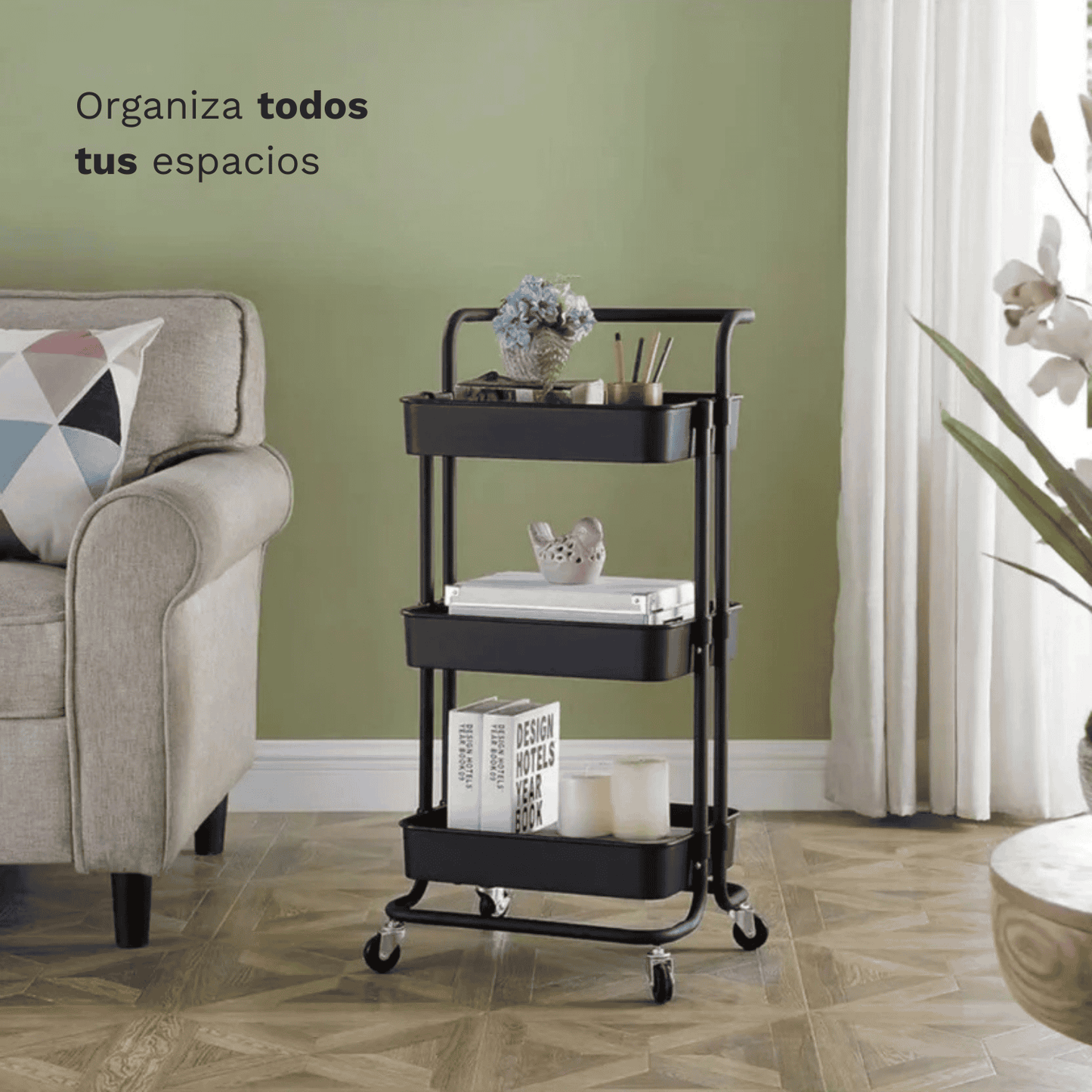 Carro Organizador De Cocina Multiusos Mueble Hogar 3 niveles