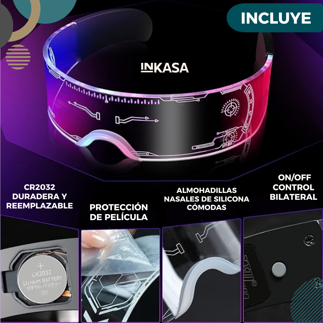 Gafas Luminosas Futuristas Led Halloween