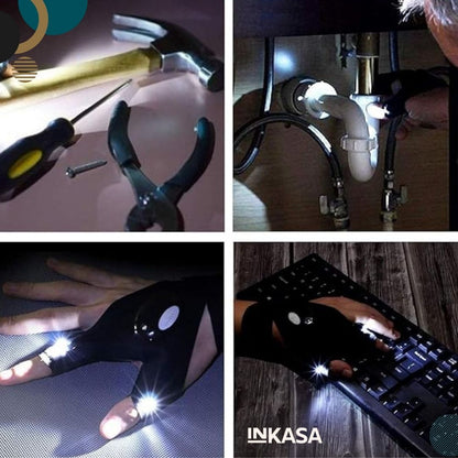 Guantes con luz led impermeables
