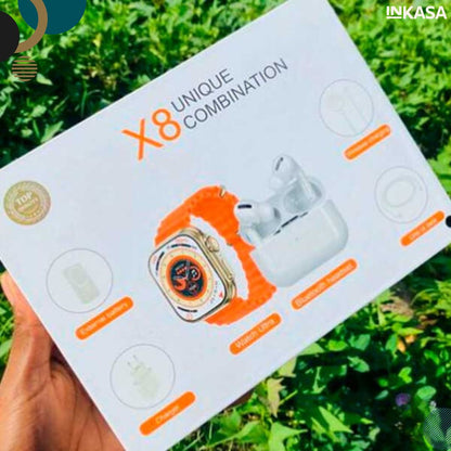 Combo smartwatch, airpods, batería y cargador inalámbrico