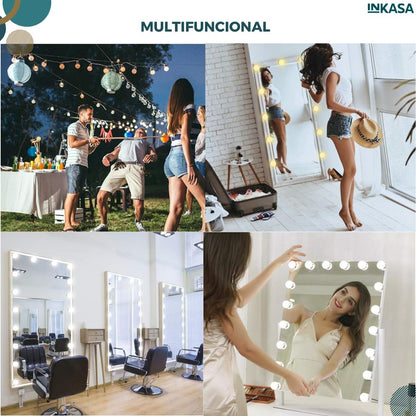 Juego de bombillos para tocador 10 unds