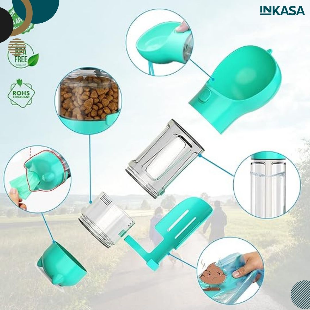 Botella multiusos 3 en 1 para mascotas