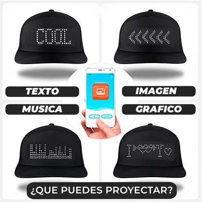 Gorra LED Programable – Mensajes Brillantes, Estilo Inconfundible🧢😎