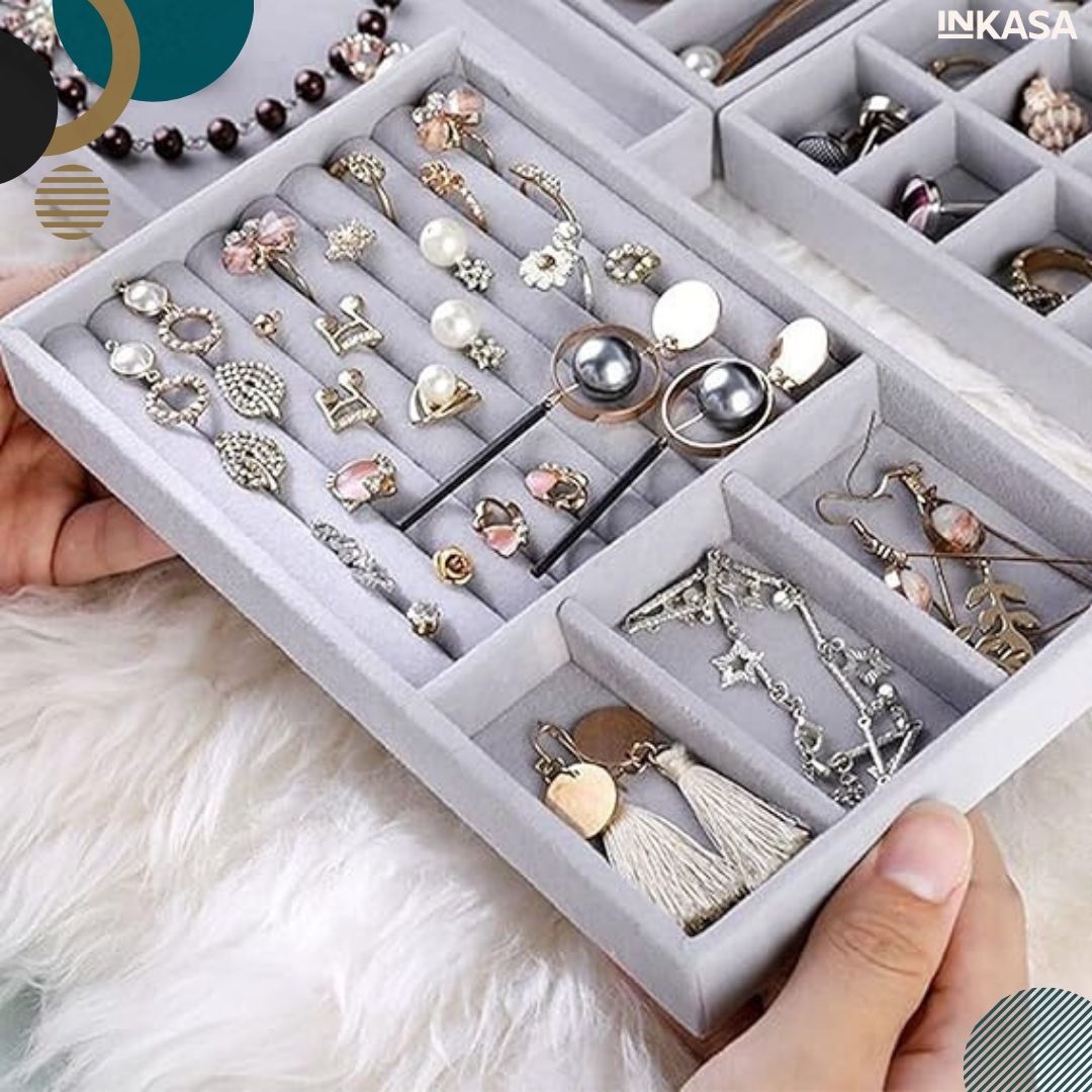 Organizador de joyas y relojes set x 4
