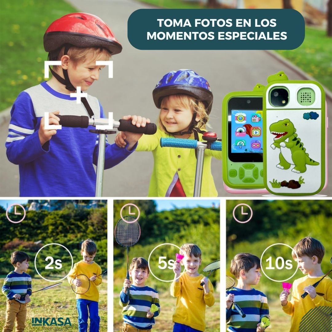 Celular para niños con juegos y cámara