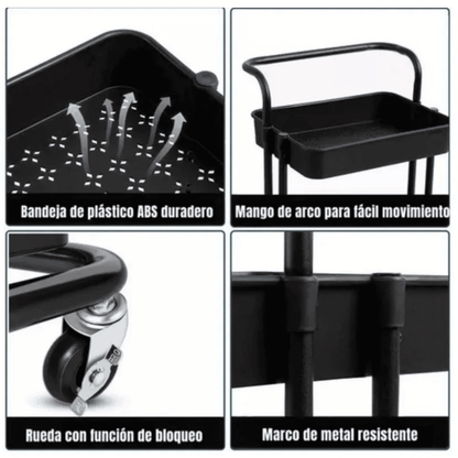 Carro Organizador De Cocina Multiusos Mueble Hogar 3 niveles