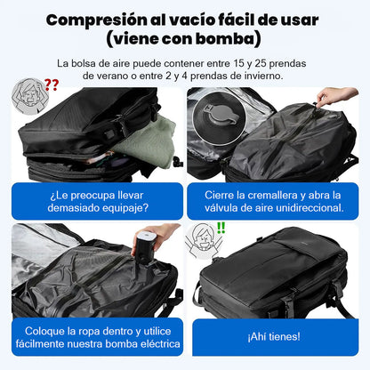 Mochila de compresión al vacío: más espacio, menos volumen 💯🔥
