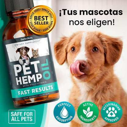 Pet Hemp Oil: Calma Natural para Mascotas en Momentos Difíciles😽🐕‍🦺