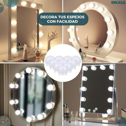 Juego de bombillos para tocador 10 unds