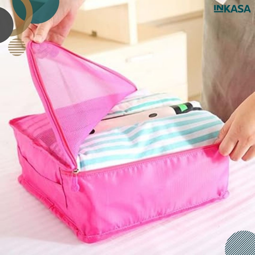 Bolsas organizadoras de viaje set x 2 c/u con 6 bolsas