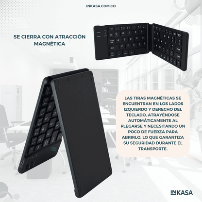Teclado Bluetooth plegable portátil