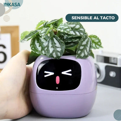 Maceta inteligente IA múltiples expresiones