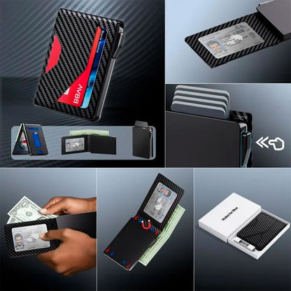 BILLETERA CON SEGURIDAD RFID ANTIROBO💯✔️