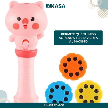 Linterna proyectora de cerdito