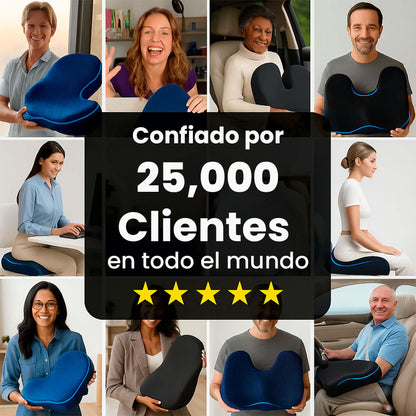 🪑 Cojín Ergonómico Multizona para Silla, Oficina y Auto