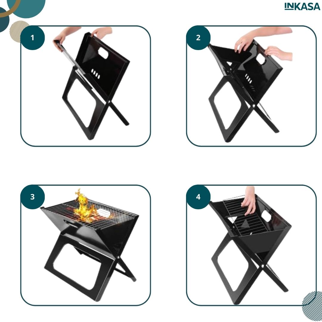 Mini parrilla de carbón portátil