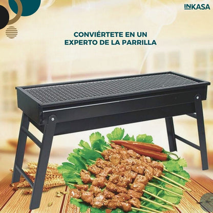Asador con parrilla portátil