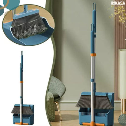 Kit escoba con recogedor retráctil