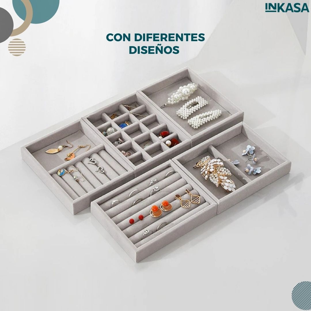 Organizador de joyas y relojes set x 4